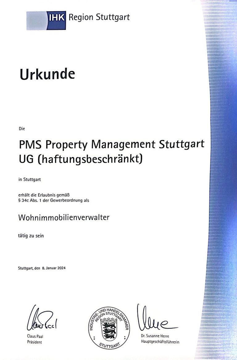 Immobilienverwalter, Gewerbeerlaubnis, § 34c GewO